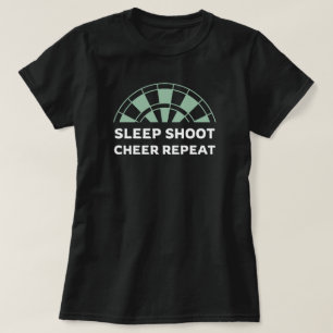 Sleep Shoot Cheer Repeat Archery Mom T-Shirt