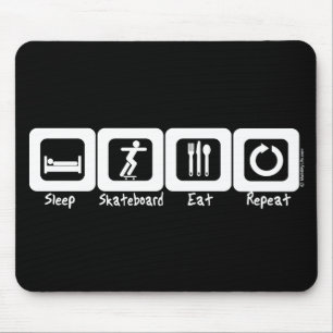 Sleep Skateboard Eat Repeat Mouse Pad