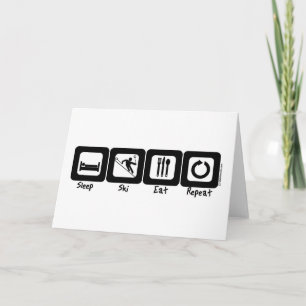 Sleep Ski Eat Repeat Card