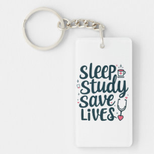 Sleep Study Save Lives Medical Design Keychain