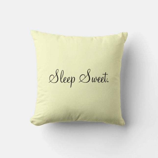 Sleep Sweet. Throw Pillow (Front)