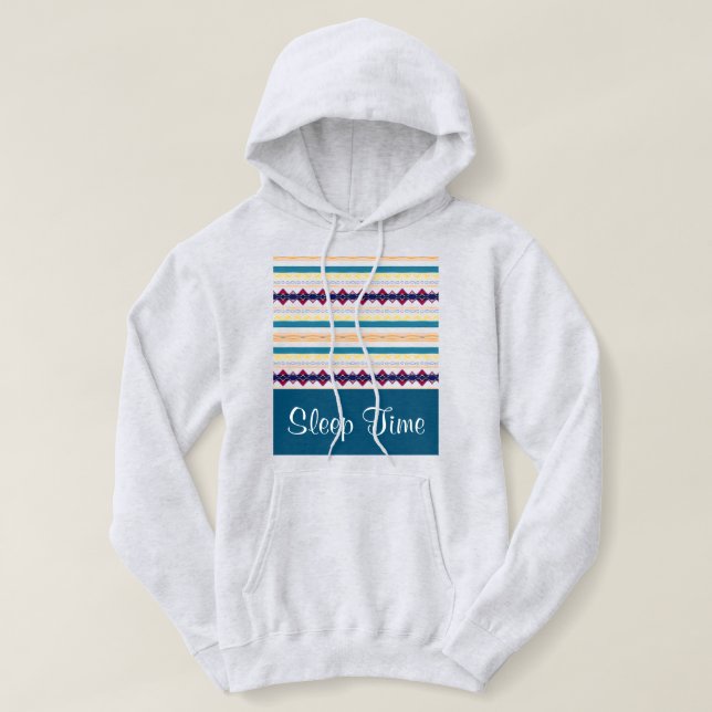 Sleep Time Ash Grey Hoodie (Design Front)