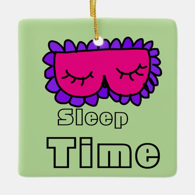 Sleep time ceramic ornament (Front)