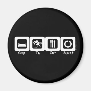 Sleep TrI Eat Repeat Magnet