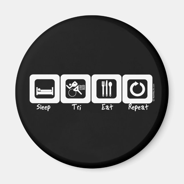 Sleep TrI Eat Repeat Magnet (Front)