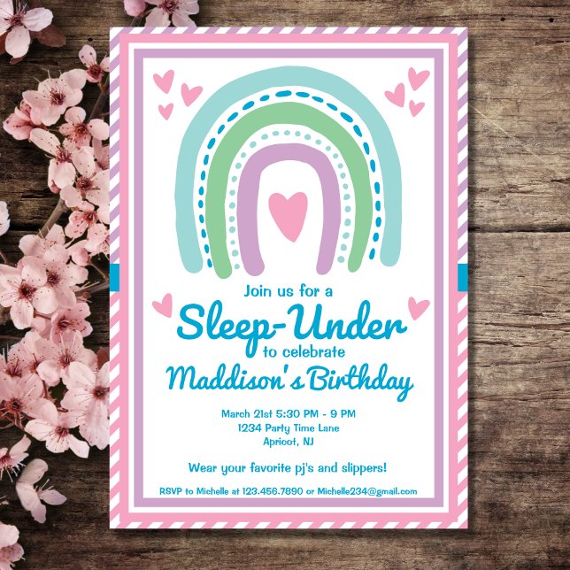 Sleep Under Half Sleep Over Rainbow Invitation (Creator Uploaded)
