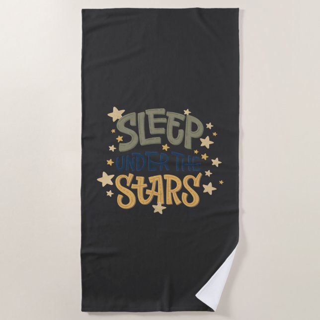Sleep Under the Stars Beach Towel (Front)