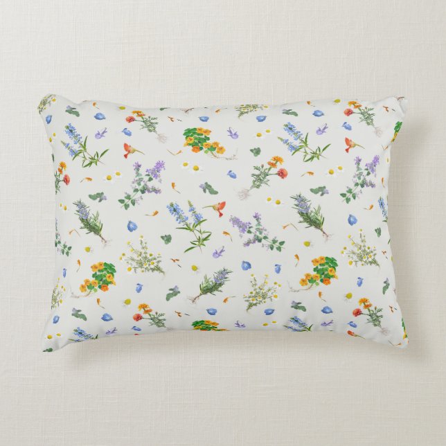 Sleep well with Herbs. Accent Pillow (Front)