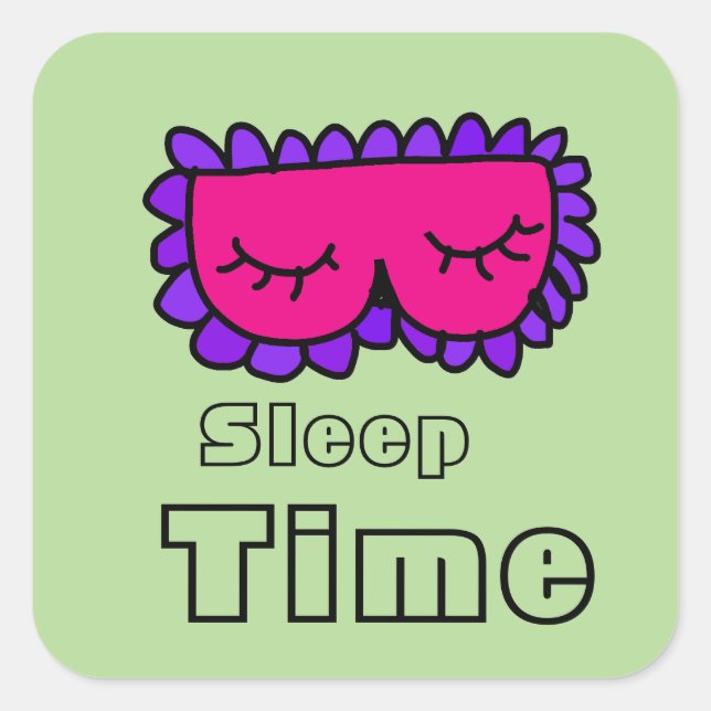 Sleep wine square sticker (Front)