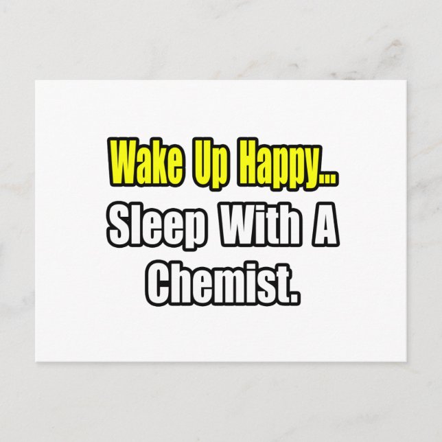 Sleep With a Chemist Postcard (Front)
