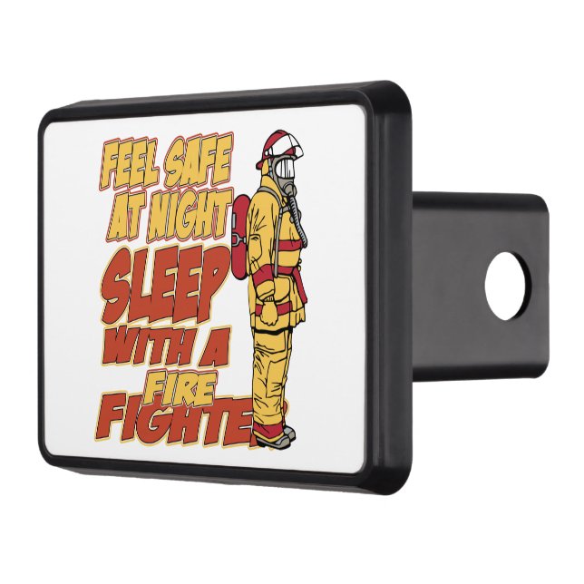 Sleep with a Firefighter Trailer Hitch Cover (Left)