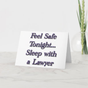 sleep with a lawyer card