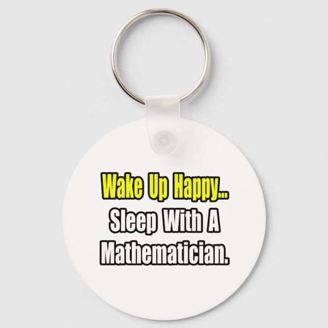 Sleep With a Mathematician Keychain (Front)