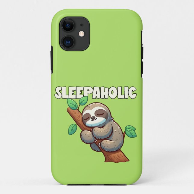 Sleepaholic - Sleep Lovers - Sleeping Sloth Case-Mate iPhone Case (Back)