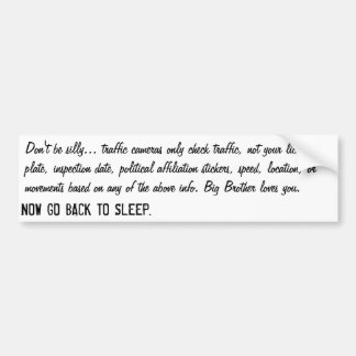 sleeper 2 - traffic cameras bumper sticker