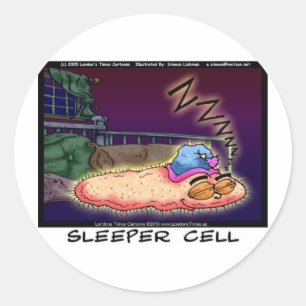 Sleeper Cell Funny Gifts Tees &  Collectibles Classic Round Sticker