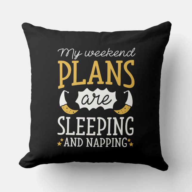 Sleeping And Napping  Throw Pillow (Front)