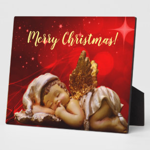 Sleeping Angel Baby Jesus Christmas Plaque
