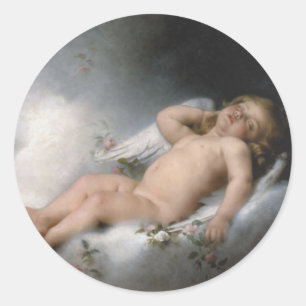 *Sleeping Angel* by Leon Jean Basile-Perrault Classic Round Sticker