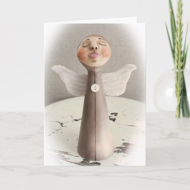 Sleeping Angel Christmas Card (Front)