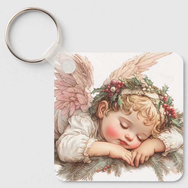 Sleeping Angel Keychain (Front)