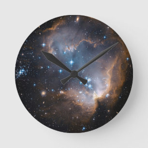 Sleeping Angel Star Cluster Round Clock