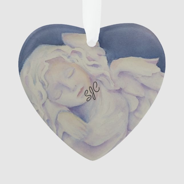 SLEEPING ANGEL VALENTINE ORNAMENT (Front)