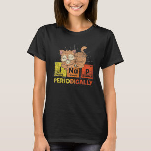 Sleeping Animal Periodic Table Cat Lover Cute Napp T-Shirt