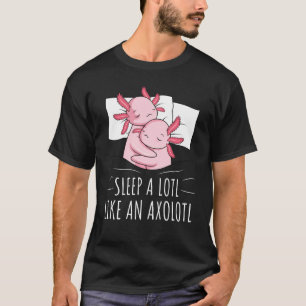 Sleeping Axolotl Lover Pyjamas Napping T-Shirt