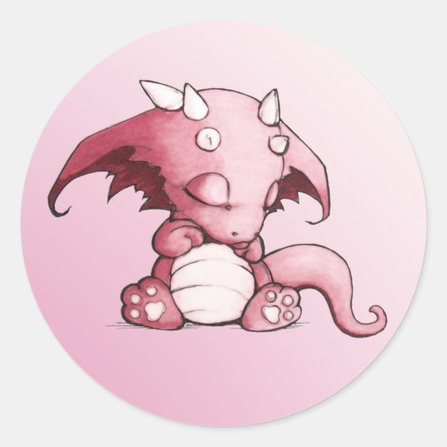 Sleeping Baby Dragon Sticker (Front)