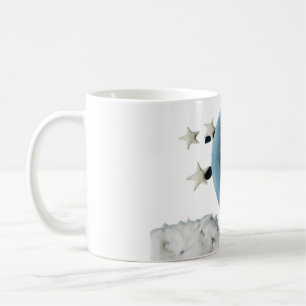 🌙 Sleeping Baby on Moon Mug – Stars & Cloud Cute 