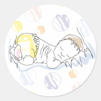 Sleeping baby sticker