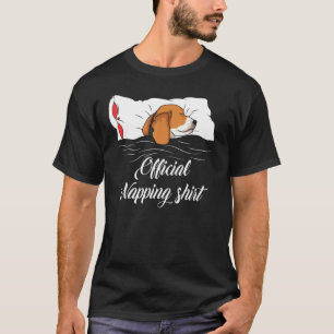 Sleeping Beagle Pyjamas Dog Lover  Official Nappin T-Shirt