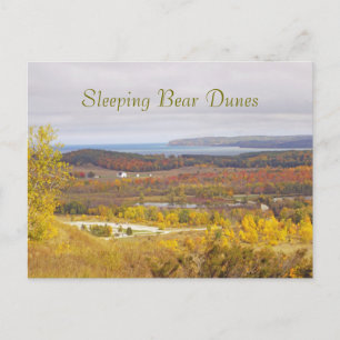 "SLEEPING BEAR DUNES" (MICHIGAN) POSTCARD