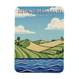 Sleeping Bear Dunes Michigan Travel Magnet