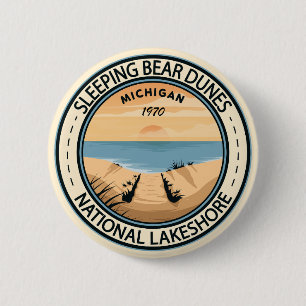 Sleeping Bear Dunes National Lakeshore Michigan 2 Inch Round Button