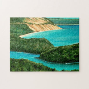 Sleeping Bear Dunes Painting   Poster Jigsaw Puzzle