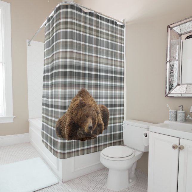 Sleeping Bear Rustic Neutral plaid Cabin Farmhouse (In Situ)