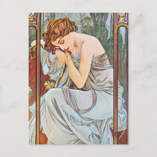 Sleeping Beautiful Woman Postcard