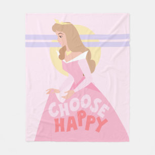 Sleeping Beauty Aurora   Choose Happy Fleece Blanket