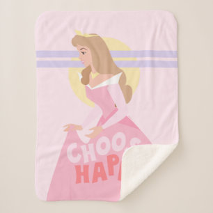 Sleeping Beauty Aurora   Choose Happy Sherpa Blanket