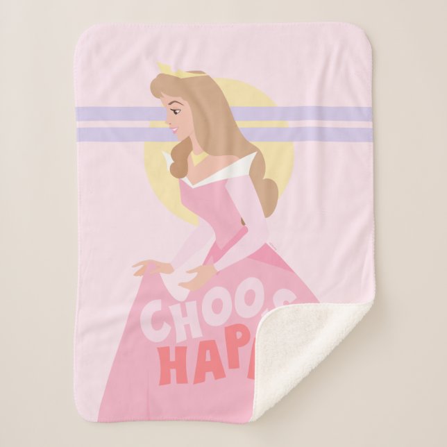 Sleeping Beauty Aurora | Choose Happy Sherpa Blanket (Front)