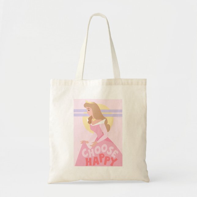 Sleeping Beauty Aurora | Choose Happy Tote Bag (Front)