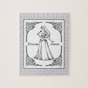 Sleeping Beauty Aurora - Vintage Rose Jigsaw Puzzle