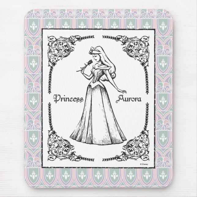 Sleeping Beauty | Aurora - Vintage Rose Mouse Pad (Front)