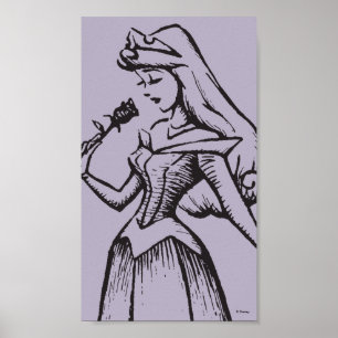 Sleeping Beauty   Aurora - Vintage Rose Poster