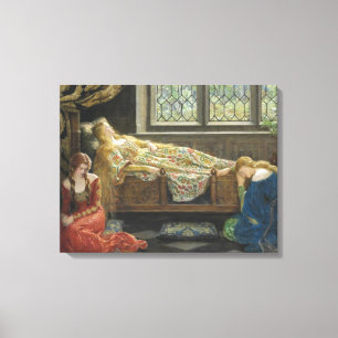 Sleeping Beauty (by John Collier) Canvas Print