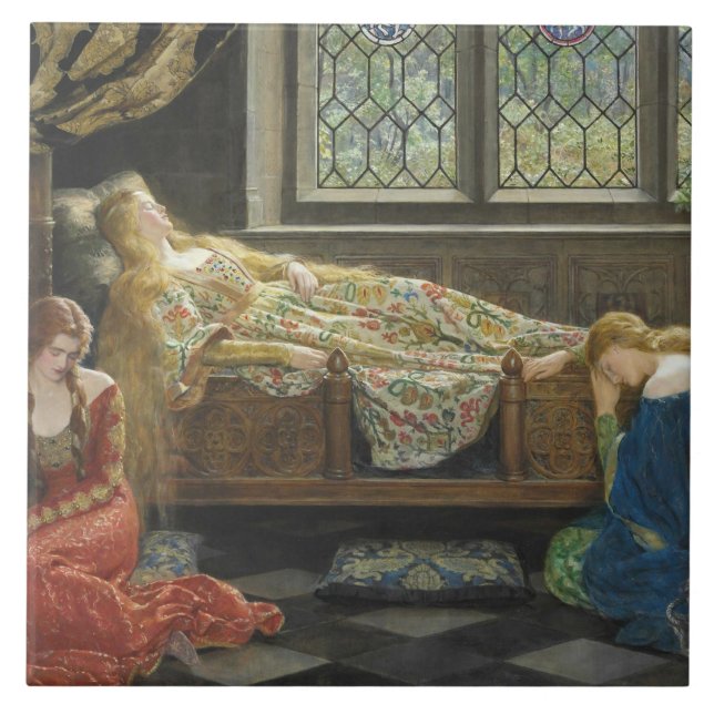 Sleeping Beauty (by John Collier) Tile (Front)