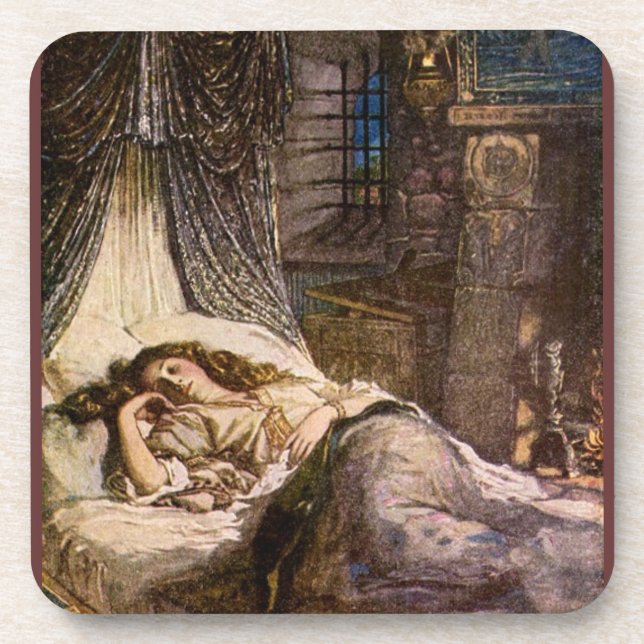 Sleeping Beauty Cork Coaster (Front)