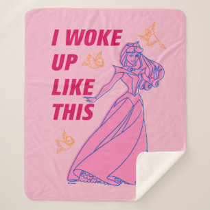 Sleeping Beauty “I Woke Up Like This” Sherpa Blanket